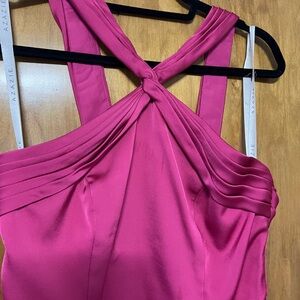 Azazie Fuchsia Halter Bridesmaid Dress